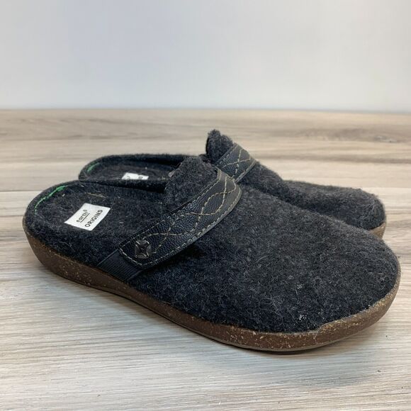 EARTH ORIGINS Shoes Women’s Size 7.5 Black Janet Slip On Comfort Clogs Slides - Picture 1 of 11